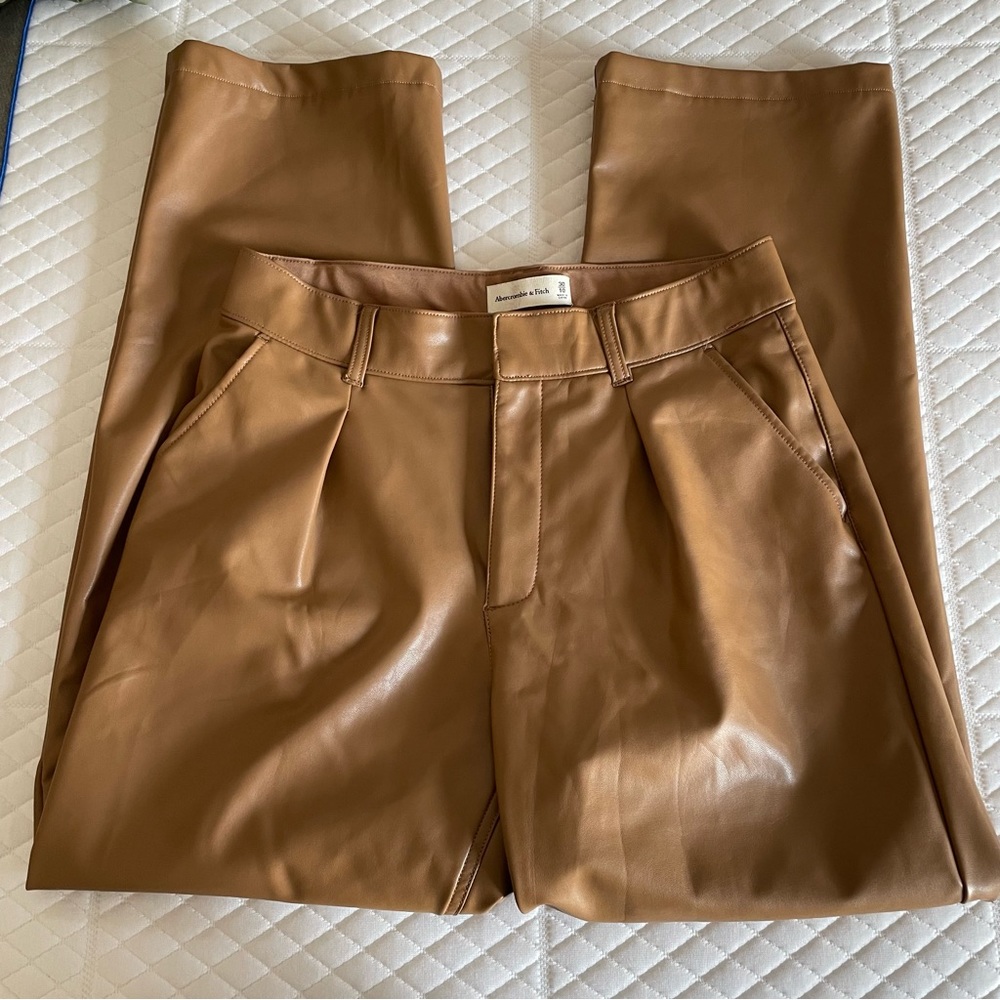 Abercrombie & Fitch Faux Tan Leather Pants